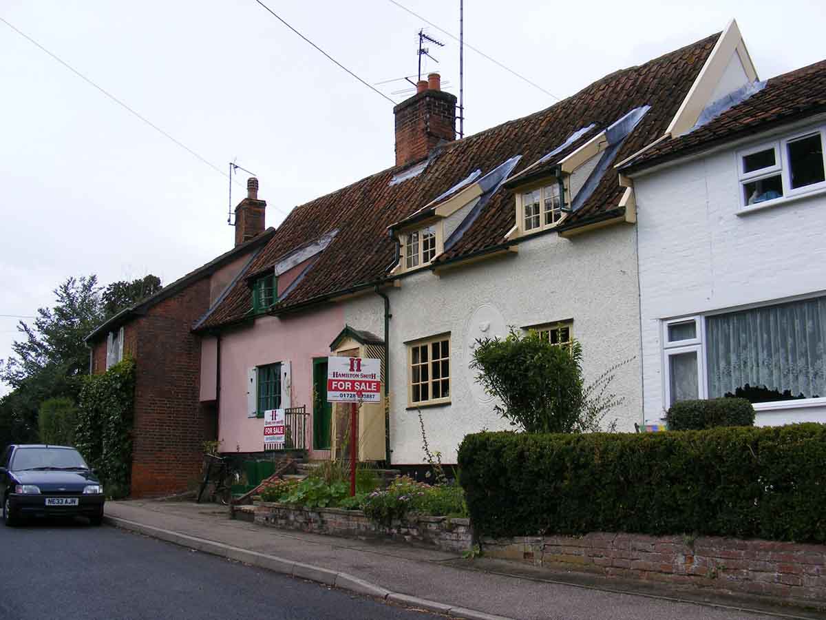 Family houses for sale in Suffolk, England.
