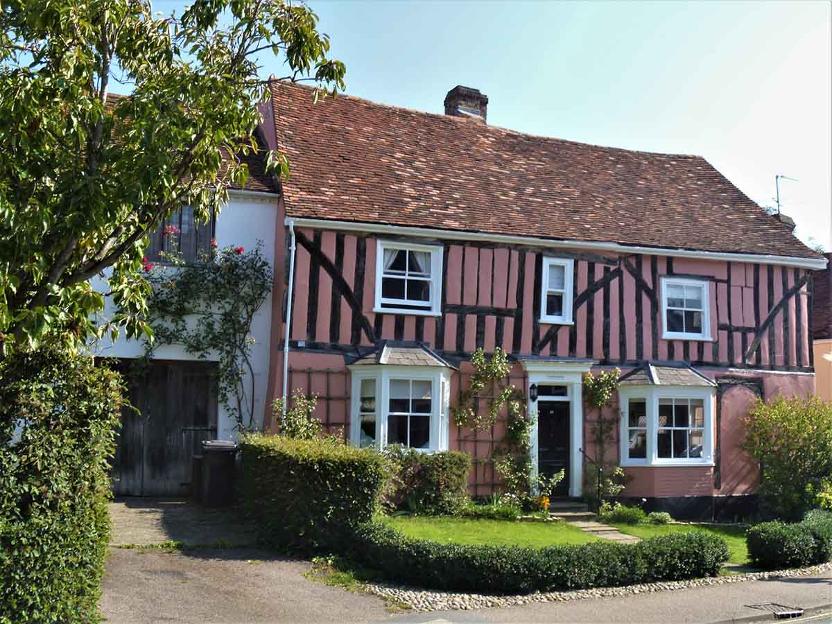 Rural houses for sale in Suffolk, England.